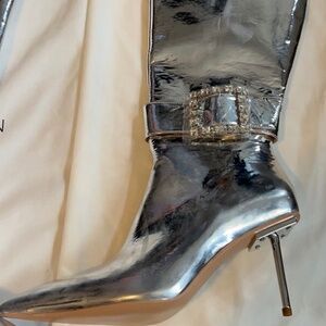 Silver Chrome Boots